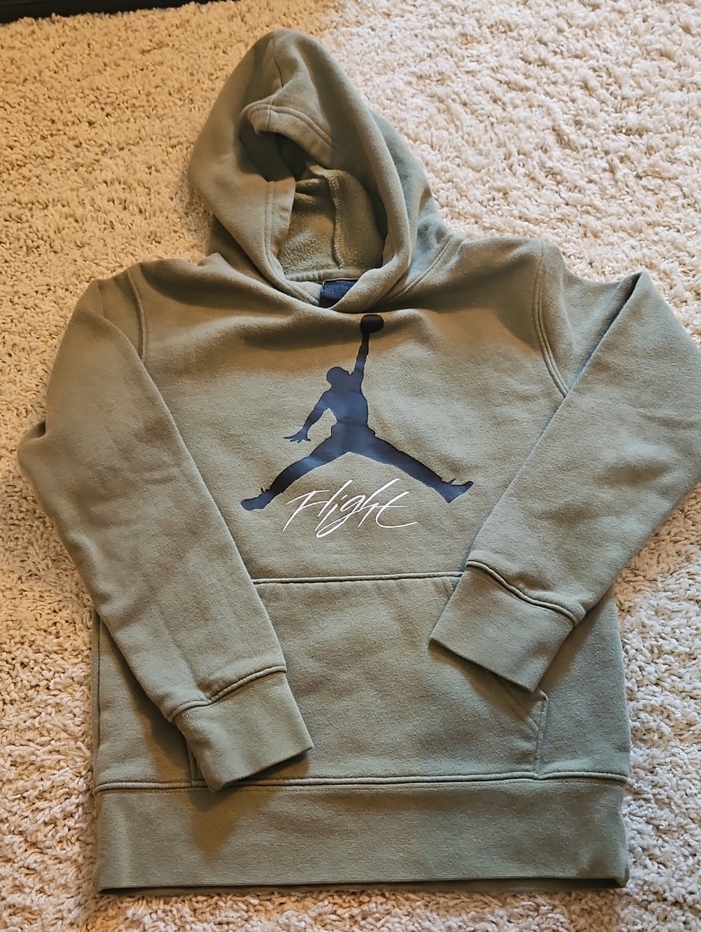 Nike Olive Green Jordan Flight Pullover Hoodie - Men